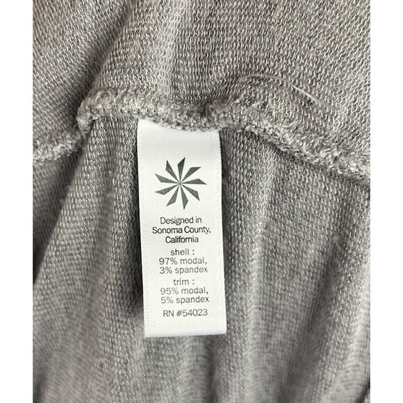 Athleta Studio Wrap Heather Gray Cardigan Sweater Waterfall Pockets Size XL - Picture 7 of 7